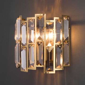 Бра 313/2 золото/прозрачный хрусталь Strotskis Zolletta Bogate's