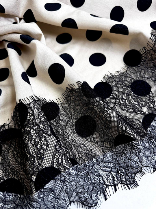 Плательная вискоза принт геометрия горох, нейлон RH14615