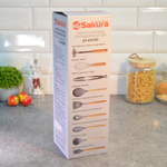 Набор кухонных принадлежностей 10 предметов SA-KW100BK, силикон, нерж, дерево, цвет черный