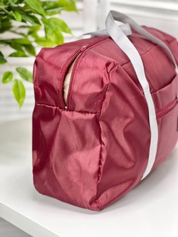 Сумка дорожная, текстильная бордовая (201723121)