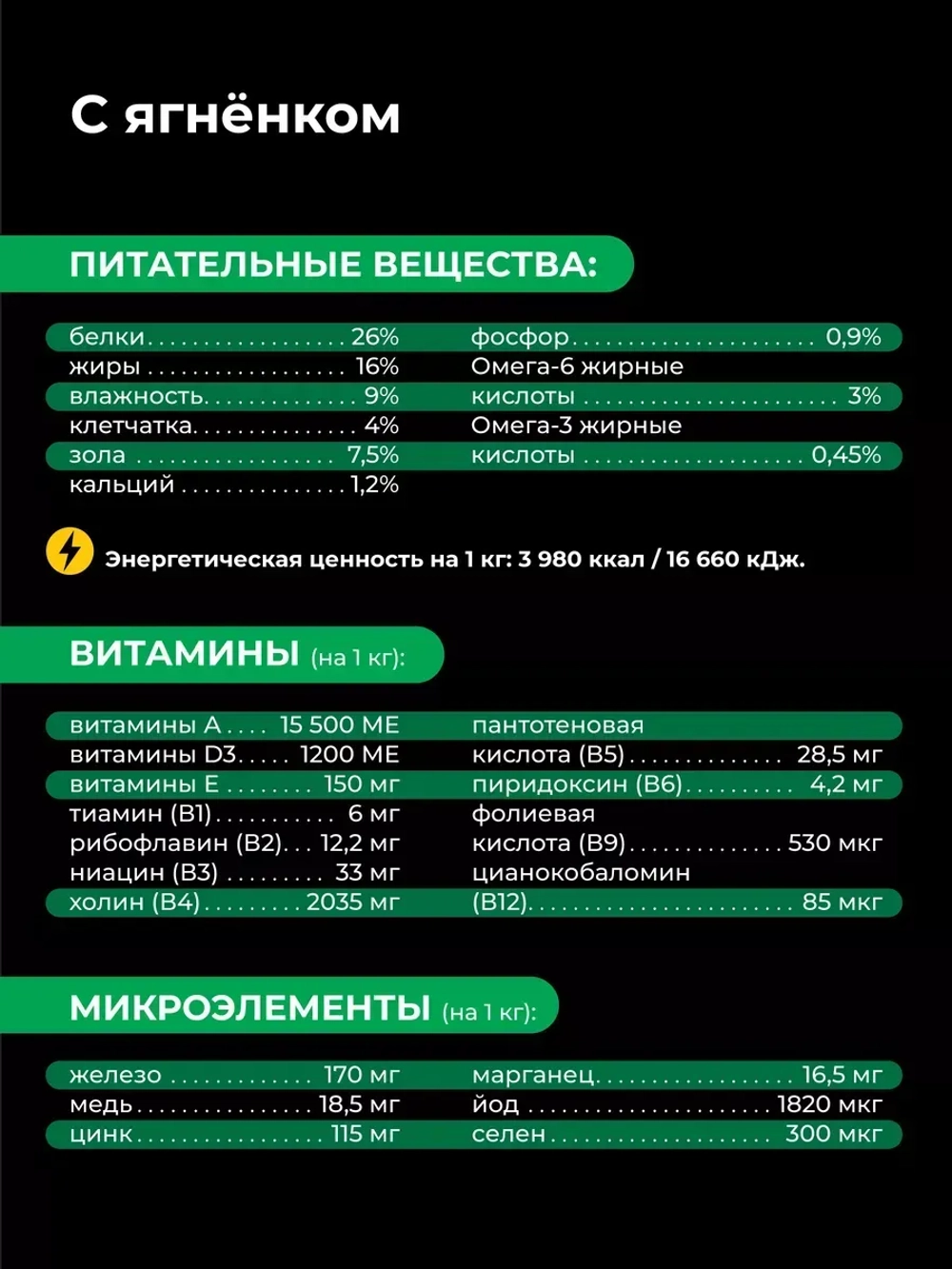 Корм сухой для собак породы Мопс, с ягненком, 3 кг