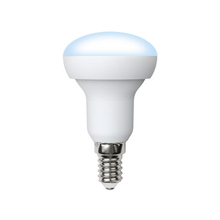 LED-R50-7W-6500K-E14-FR-NR Лампа светодиодная. Форма Рефлектор. матовая. Серия Norma. Дневной белый свет 6500K. Картон. ТМ Volpe