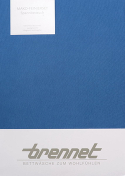 Простыня на резинке 180х200 Brennet 0036 171 синяя Германия фото