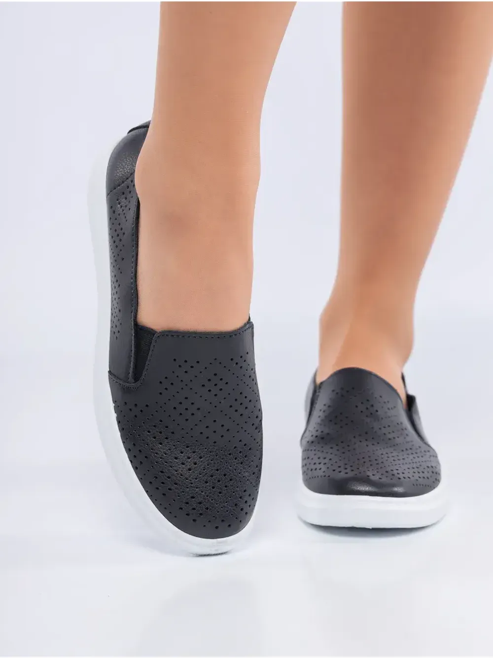 Мокасины летние с перфорацией