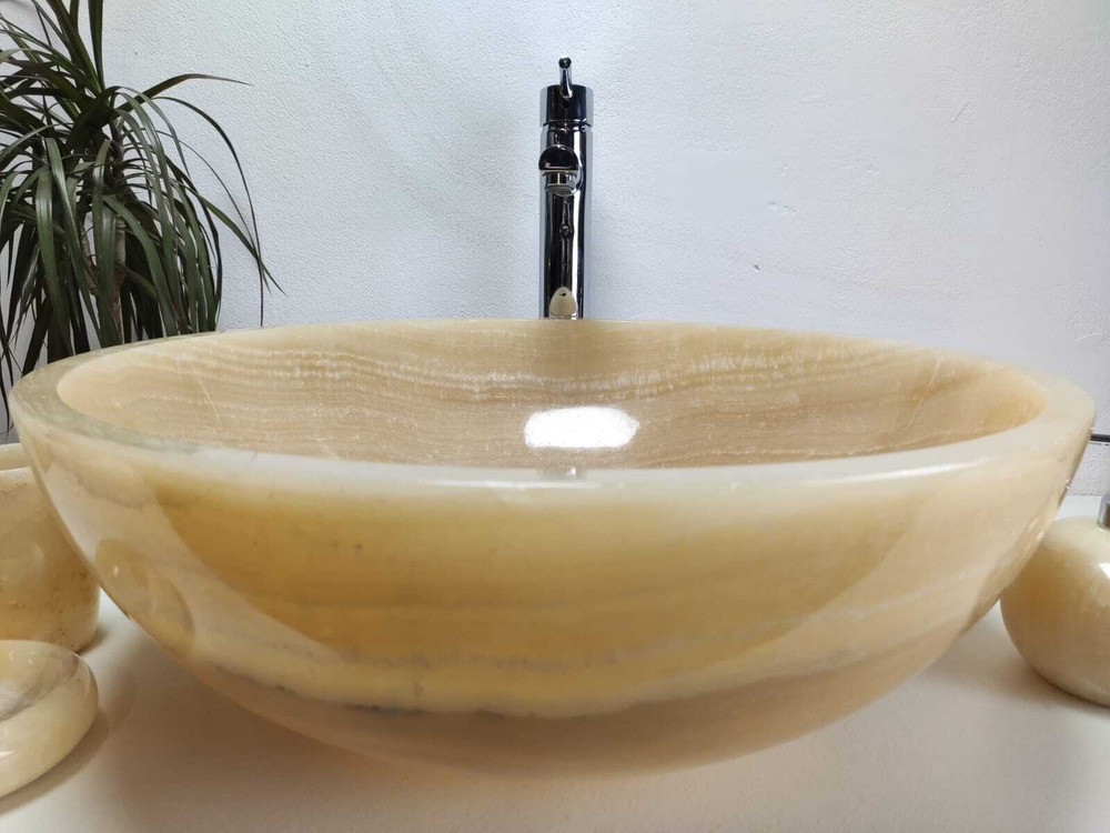 Раковина из оникса Bowl Yellow Big BO-61070 50*50*17