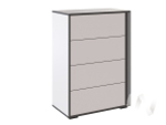 Комод Подростковая Асцелла (белый/графит серый)