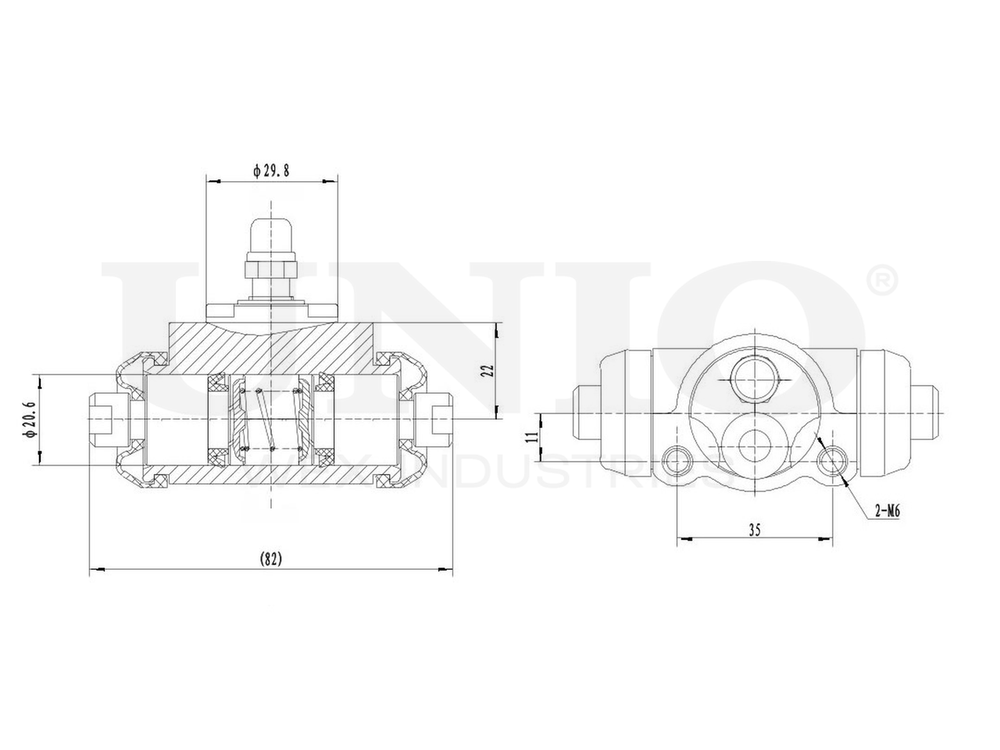 Цилиндр тормозной колесный UNIO BRC-20529