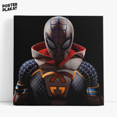 Картина для интерьера Человек-паук / Spider-Мan на холсте, персонаж вселенной Марвел, холст с печатью на подрамнике, на стену, Постер Плакат