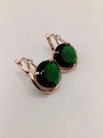 Серьги бижутерные с кристаллом