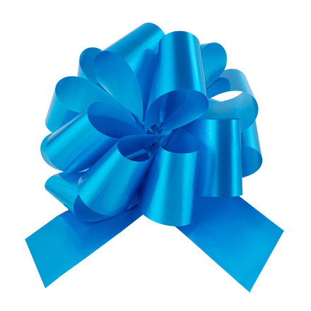 Бант ШарГолубой Лаковый 21 см.