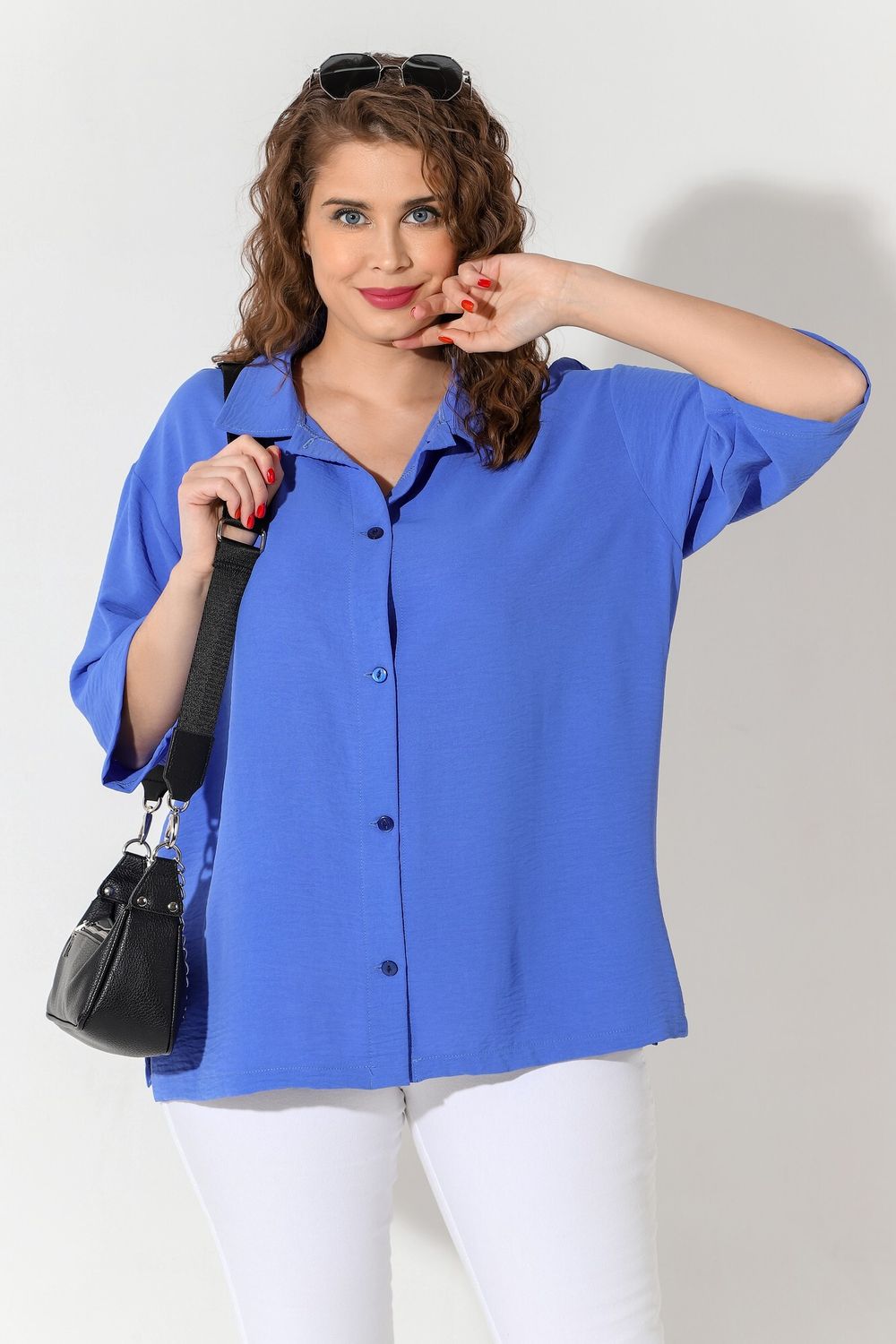 Блуза Жаркий сезон-1 Виотекс СИНИЙ