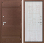 Дверь с терморазрывом входная Лабиринт Термо Лайт 06 Сандал белый