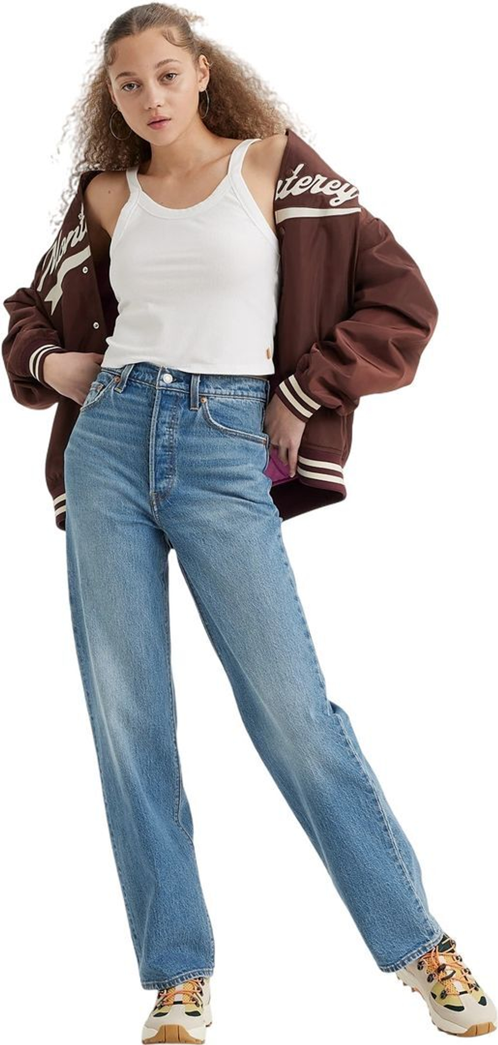 Джинсы Levis RIBCAGE FULL LENGTH синий