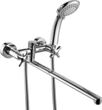 Смеситель RS39-84 ROSSINKA двуручный,универс. излив 350мм,дивертор с кер.пласт.,хром