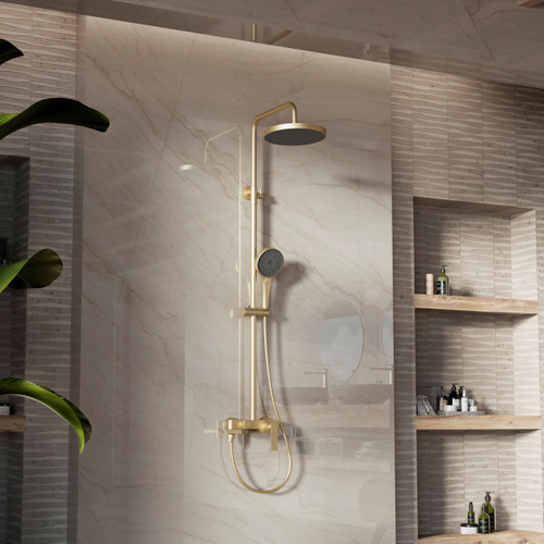 Душевая стойка Vincea VSFS-413BG с изливом, брашированное золото