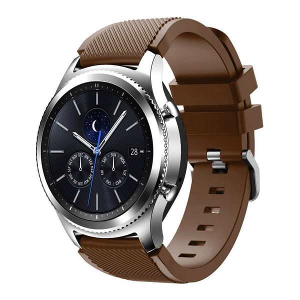 Силиконовый ремешок для Samsung Gear S3/Galaxy Watch 46 Fohuas Silicon Band 22мм (коричневый)