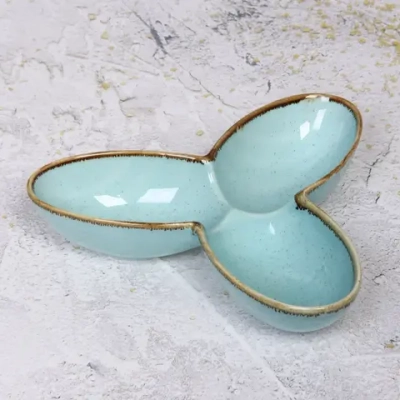 Менажница керамическая «Tiffany Blue» 22,5*4,5см