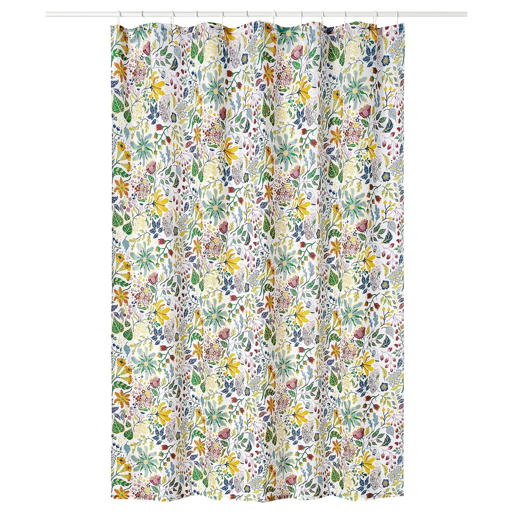 IKEA STRANDLUMMER  (ИКЕА СТРАНДЛУММЕР)  -  Занавеска для душа, разноцветная, 180x200 см