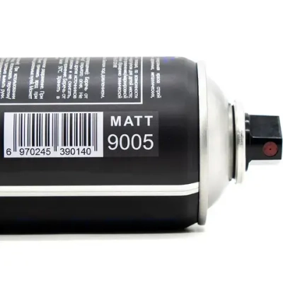 Черная матовая RAL 9005 акриловая 520мл краска аэрозольный баллончик Gamma Paint