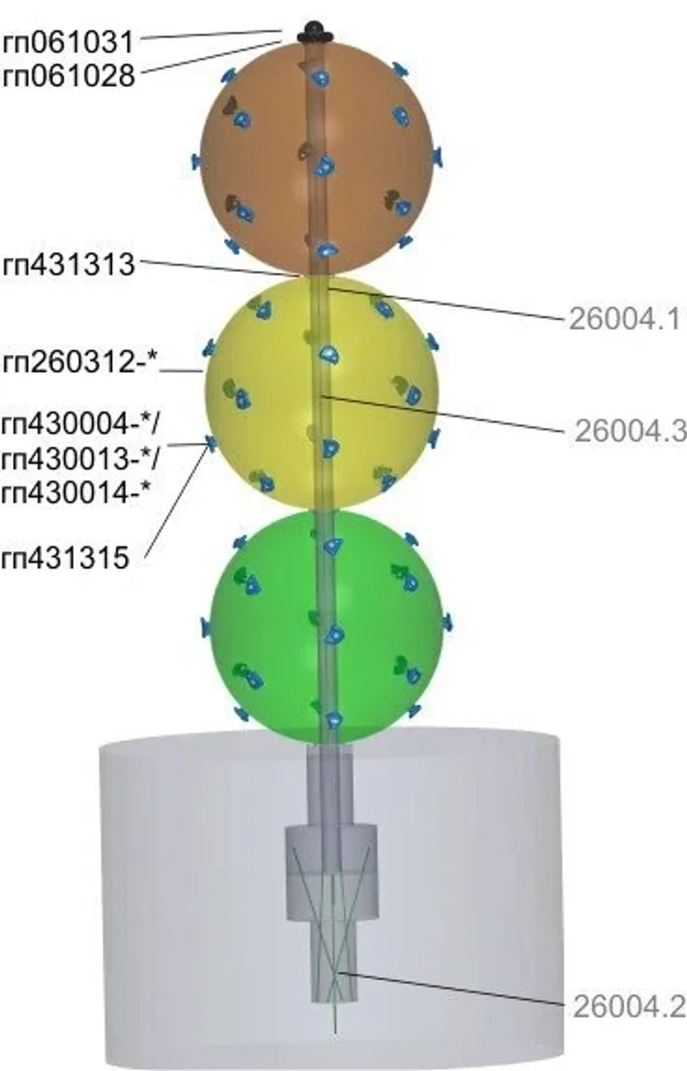 Шаровые столбы-скалодромы 3.9 м