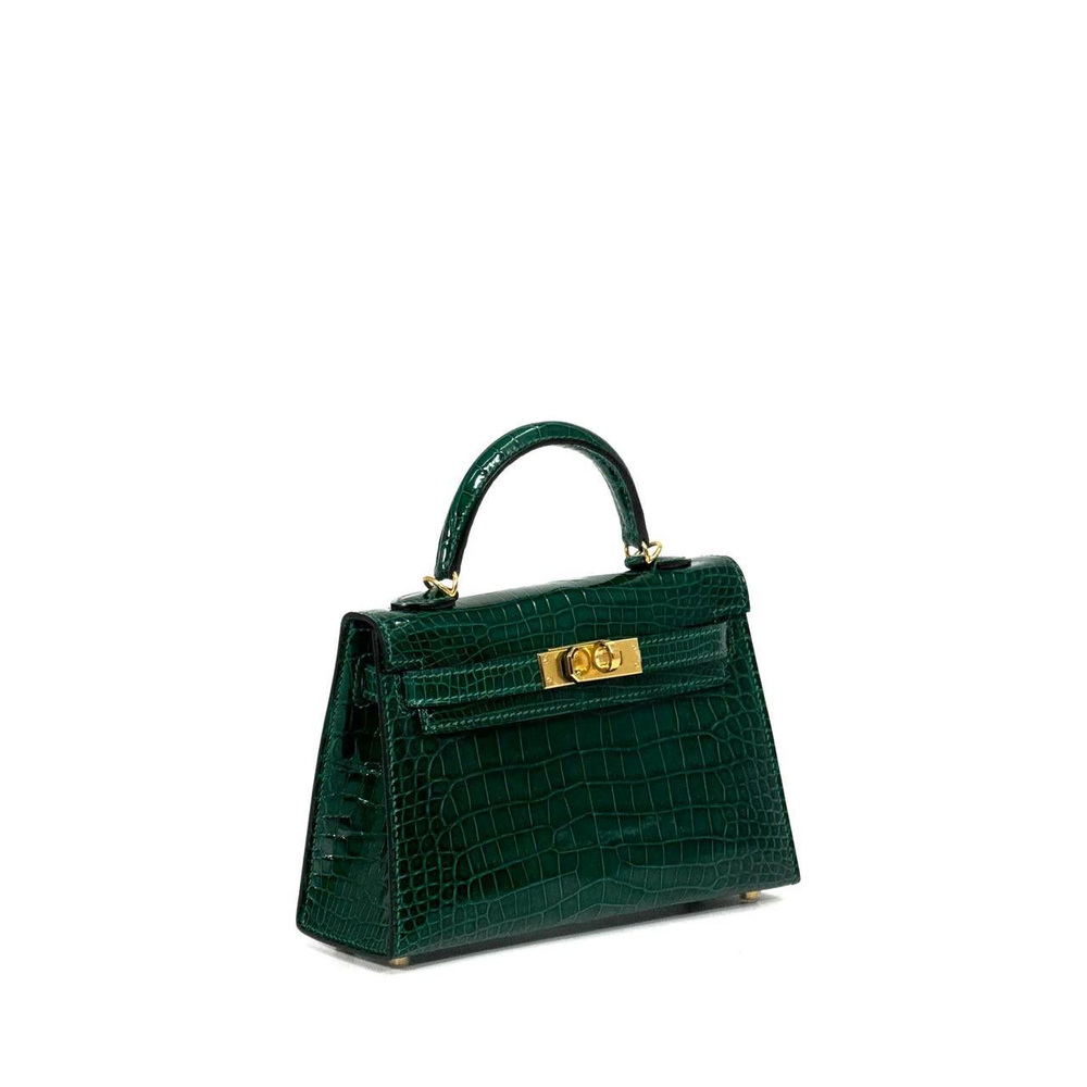 Сумка Hermes из кожи крокодила 20 см