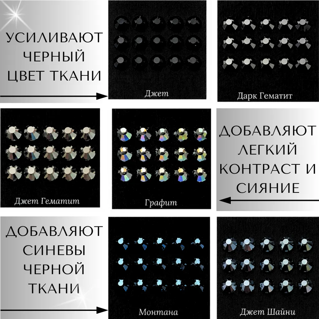 Черные стразы для черного костюма.