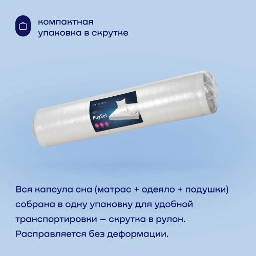 Сет BuySet, матрас 18,5 см + одеяло + подушки