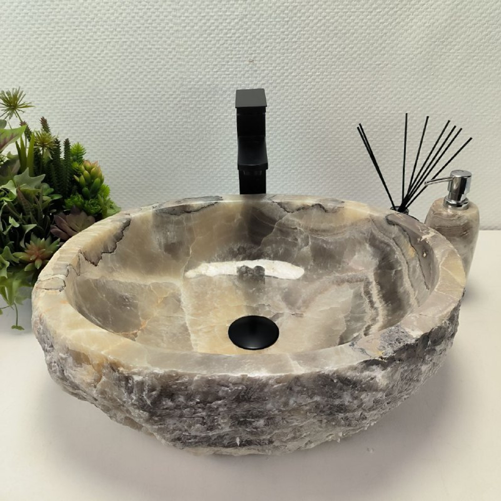 Раковина из оникса Erozy Grey EO-62608 49*40*15 0093