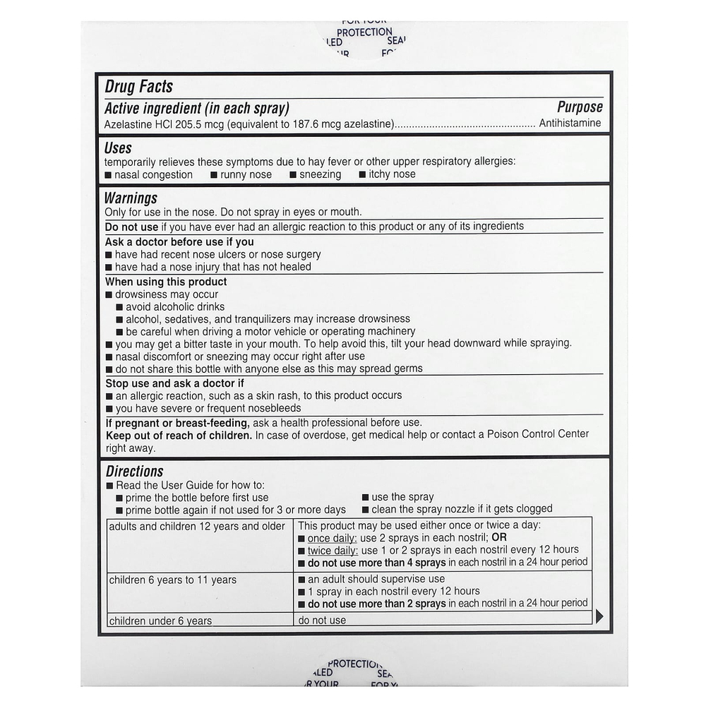 ASTEPRO, Children's Allergy, антигистаминный спрей для носа, для детей от 6 лет, без отдушек, 11 мл (0,37 жидк. унц.)