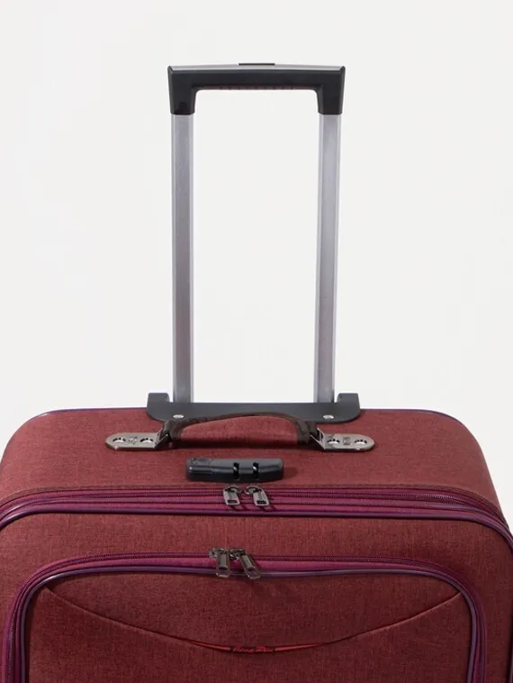 Чемодан большой 28", отдел на молнии, 2 наружных кармана, кодовый замок, цвет красный