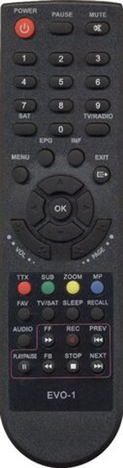 Пульт для ТЕЛЕКАРТА EVO-1 Energy E1 Delly SAT (Openbox X800SE)