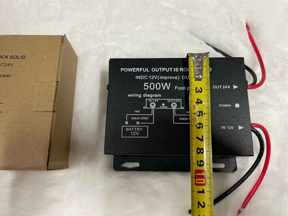 500W (12 в 24) / Повышающий преобразователь с 12V - на 24V, 500 Вт, бурый (1 шт.)