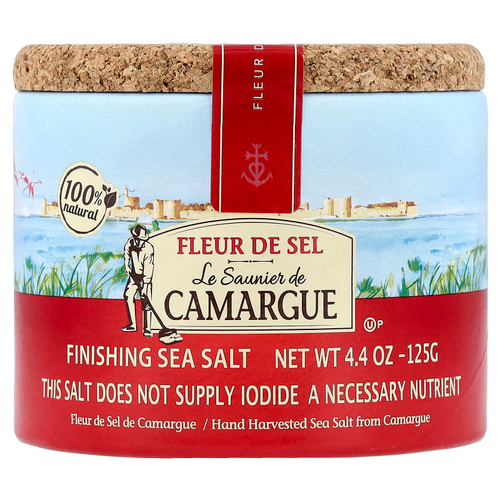 Le Saunier de Camargue, Fleur de Sel, морская соль для финиша, 125 г (4,4 унции)