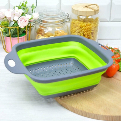 Дуршлаг 28см силиконовый складной №16