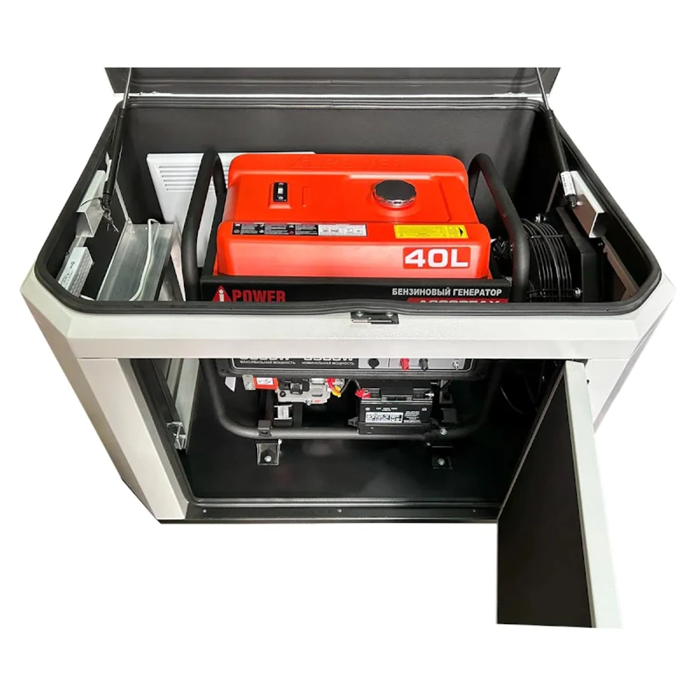 A-iPower A8000EAX бензиновый генератор в кожухе 1200 RAL 7035 с блоком АВР 400В/25А (8 pin) New УТ-11182371/29109