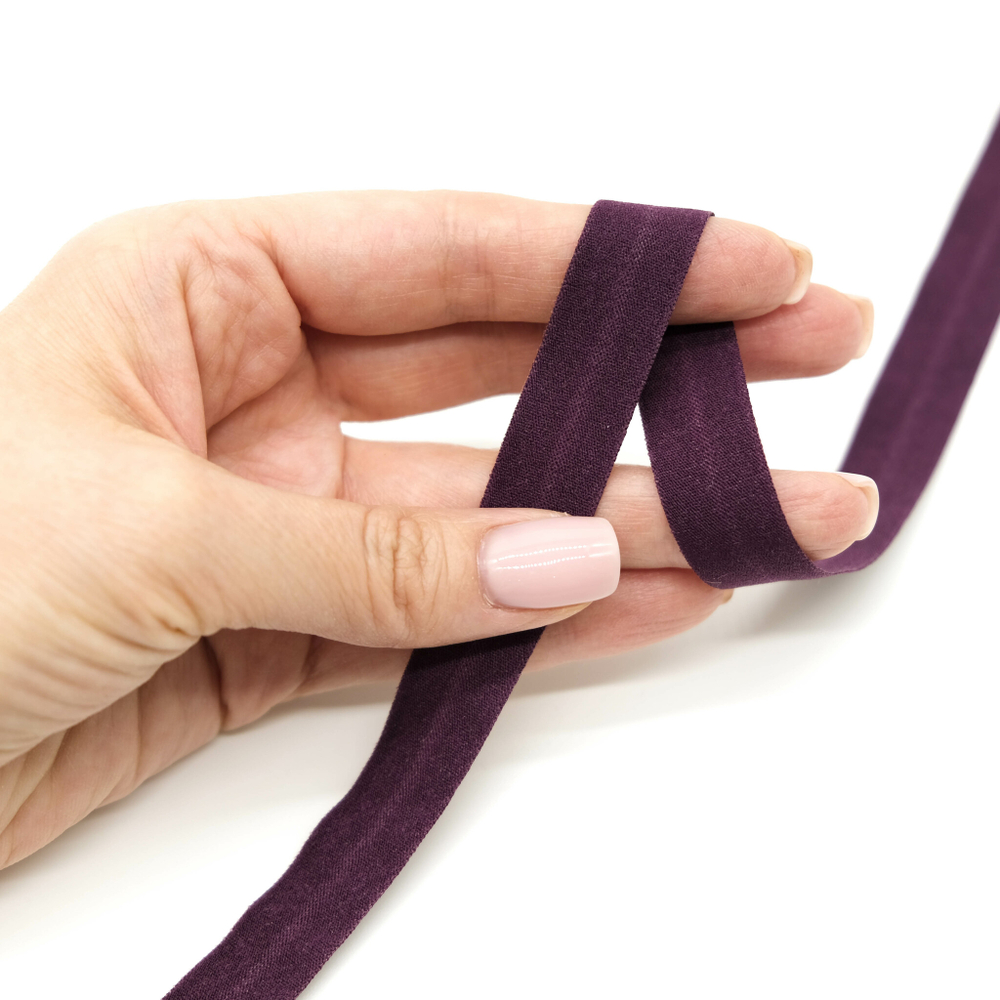 Бейка эластичная отделочная СЛИВА, 15мм