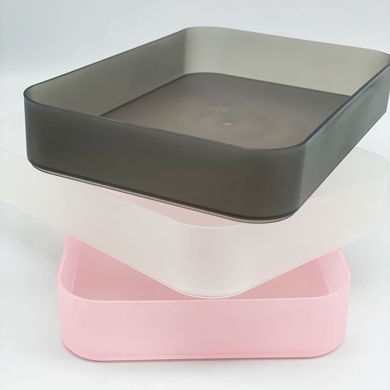 Лоток пластиковый №1. Черный, розовый, прозрачный