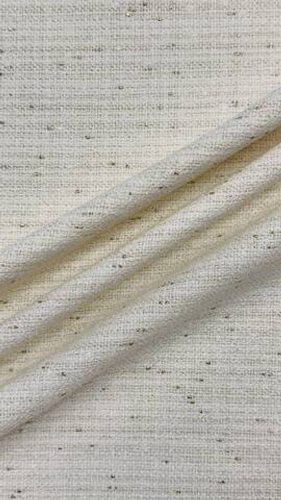 Твид хлопок с люрексом молочный с золотыми вкраплениями