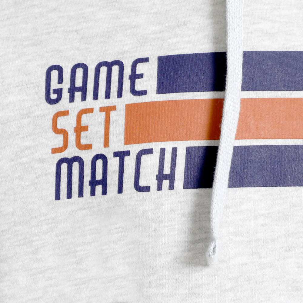 Мужская кофта теннисная Quiet Please Retro Stripe Block Hoody Men - Lightgrey, Multicoloured