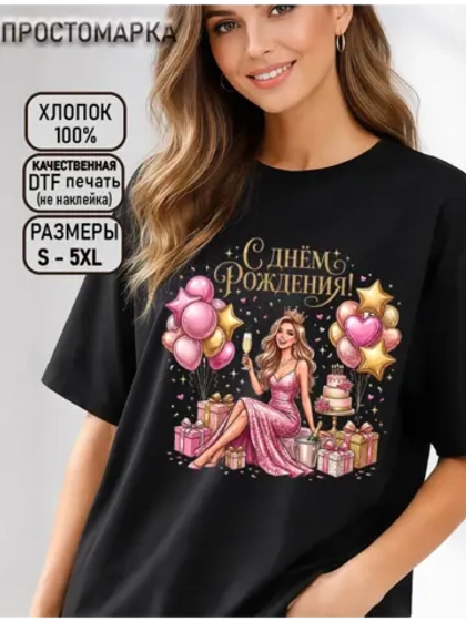 Футболка с днем рождения