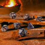 Runic Mixed-blue & gold Dice Set