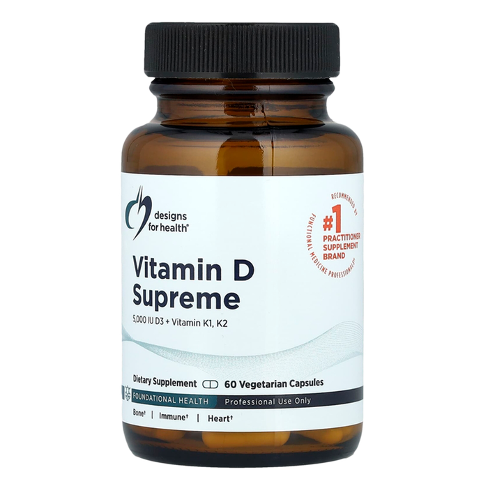 Витамин Д, Vitamin D Supreme, Designs For Health, 60 капсул