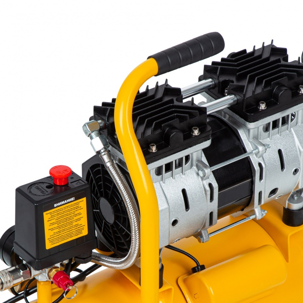 Компрессор DLS650/10 безмаслянный малошумный 650 Вт, 120 л/мин, ресивер 10 л Denzel