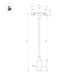 Светильник MAG-ORIENT-SPOT-FLEX-R25-3W Day4000 (BK, 24 deg, 48V) (Arlight, IP20 Металл, 5 лет) 044647