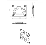 РУЧКА ОТКИДНАЯ МЕТАЛЛИСТ 100х80 (СКРЫТАЯ) ЦИНК