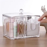 Диспенсер для ватных дисков и палочек»ФАНТЭНЕГРО», прозрачный, 15*11*12,7см