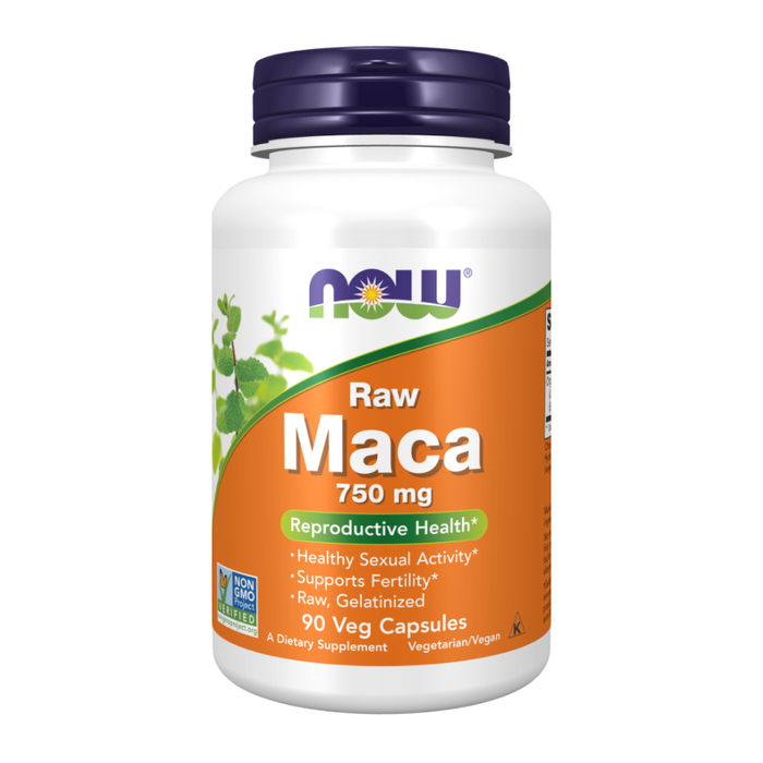 Мака необработанная 750 мг, Maca 750 mg, Now Foods, 90 капсул