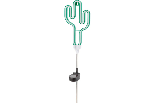 Светильник садовый ЭРА ERASF012-31 неоновый на солнечной батарее Кактус 41см