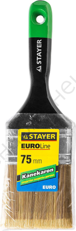 STAYER AQUA-KANEKARON 75 мм, 3″ искусственная щетина, деревянная ручка, Плоская кисть (0106-075)
