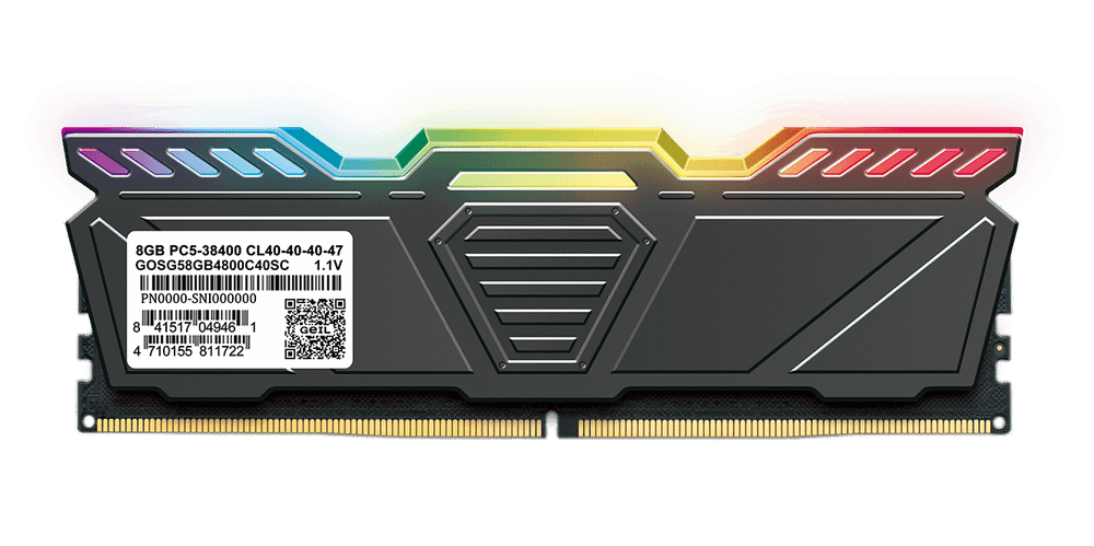 Оперативная память 32GB Kit (2x16GB) GEIL Polaris RGB 5600Mhz DDR5 CL38 GOSG532GB5600C38ADC Gray